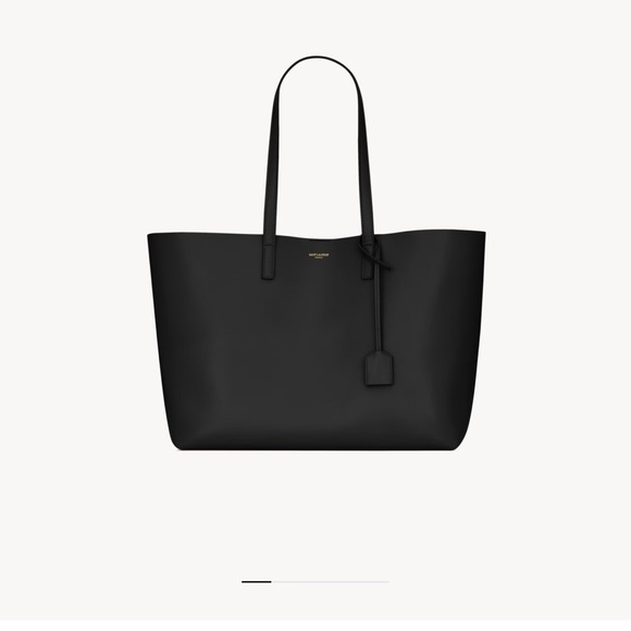 Saint Laurent Black and Gold Tote Bag with Structured Design - Picture 12 of 12